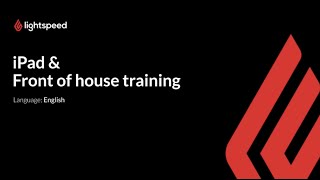 K-series webinar 3: iPad and Front of House Training