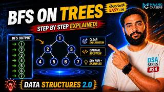 BFS on Trees | Data Structures in Telugu | C++ Java Python 🔥