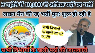 3 महीने में 10,000 पदों पर भर्ती ।। दस हजार से अधिक पदों पर नौकरियां जल्द। #cgvyapam #cgpsc #cgjob