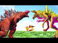 Godzilla , T-rex and Mosasaurus Fighting In Jurassic world dominion - Ark Prehistoric planet