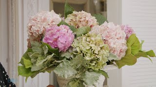 A simple hydrangea floral design - using both FRESH and FOREVER flowers!