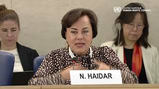 Nahla Haidar, chair, Committee on the Elimination of Discrimination against Women (CEDAW) | #HRC58