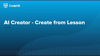 AI Creator - Create from Lesson