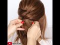 😱 3 minute easy zig zag updo with ponytails for short hair 😱 how to updo with elastics holiday