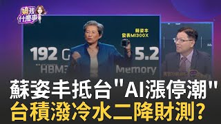 蘇姿丰來台搶AI產能鎖定系統廠!? 和碩.英業達漲停  台積電法說前爆利空?!\