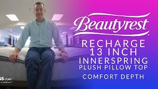 Simmons Beautyrest Recharge 13 Inch Innerspring Plush Pillow Top Mattress Comfort Depth 1