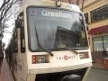 Portland MAX Blue Line bound for Gresham departing Library/ SW 9th Ave