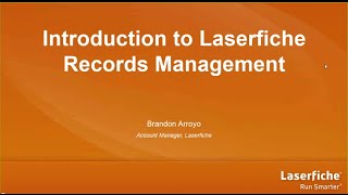 Introduction to Laserfiche Records Management