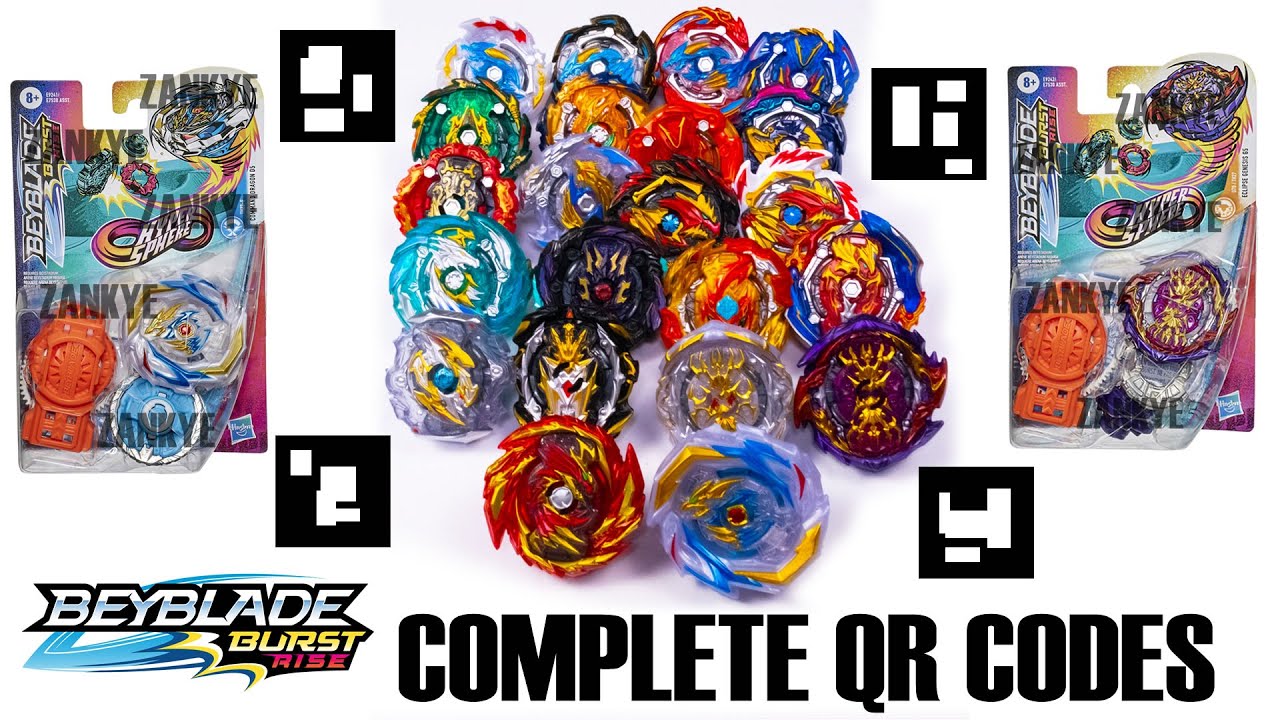 ALL BEYBLADE BURST RISE COMPLETE RISE QR CODES COMMAND DRAGON MASTER ...