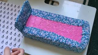 I Make Over A Bright Pink Barbie Bed for YOSDs | How to Add Upholstery to Plastic Doll Furniture
