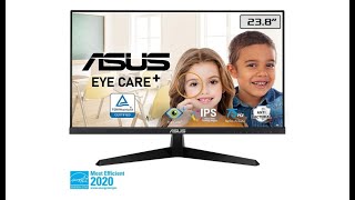 ASUS VY249HE 23.8” Eye Care Monitor, 1080P Full HD, 75Hz, IPS, Adaptive-Sync