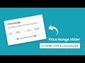 Price Range Slider with Min-Max Input