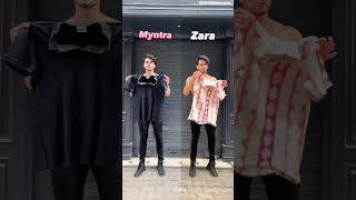 Myntra vs Zara🛍️ #myntra #zara #mensfashion #polotshirt #dailyshorts #styling  #comparison #fashion