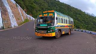 Private Bus powered Turning on Kolli Hills 34/70 Hairpin Bend Road at Namakkal