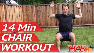 14 Min Chair Workout w/ Coach Kozak - HASfit Chair Exercises for Seniors & Seated Exercise
