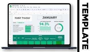 How to use my Habit Tracker Spreadsheet - Google Sheets Template *UPDATED IN DESC*