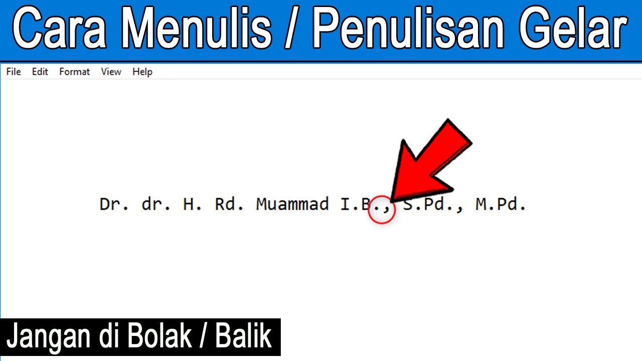 Penulisan Gelar Se Yang Benar