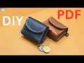 DIY leather coin purse, handmade cute purse, make a small coin wallet, Leather coin wallet.