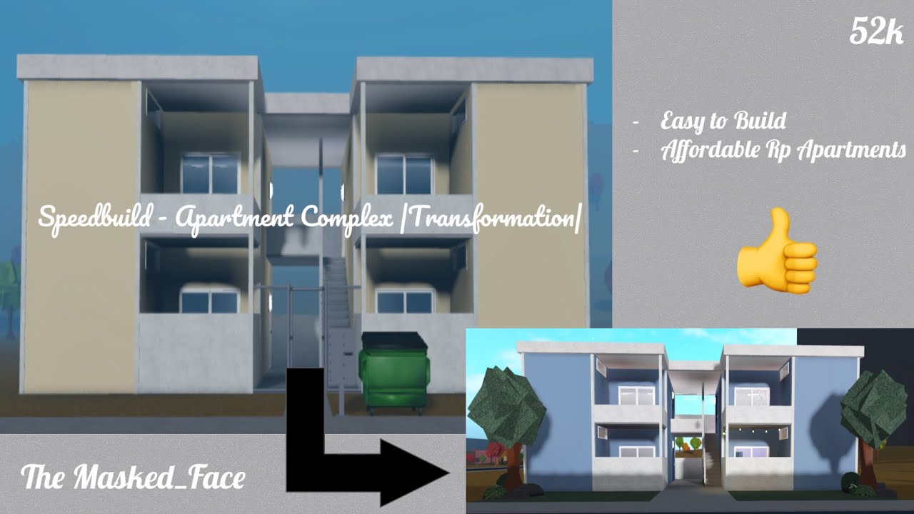 | Bloxburg | Speedbuild - Apartment Complex |Transformation| - YouTube