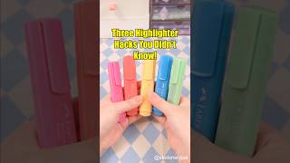 Three Highlighter Hacks You Didn't Know! 😎 #shorts
