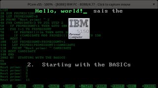 Hello, world! sais the IBM Personal Computer 5150 - Part 2: Starting with the BASICs