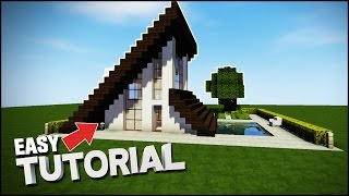 Minecraft House Tutorial: A-Frame Modern House - Best House Tutorial