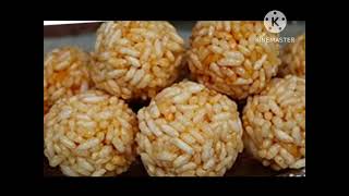 Moodhi aur gud ke laddu, (puffed rice and jaggery) Delicious and quick treat