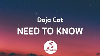 Doja Cat - Need To Know (Lyrics) you're exciting boy come find me tiktok