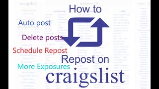 How can I Auto repost Ads on Craigslist & Craigslist Auto Reposter