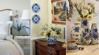 100 Classical Cottage decor inspiration with blue and white accents| Cottage dec