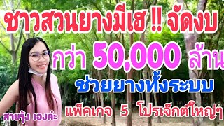 ชาวสวนยางเฮ!!จัดงบกว่า5หมื่นล้านบาทช่วยยางพาราทั้งระบบ