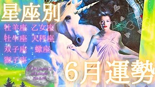 2024年6月の星座別の運勢👑✨️　(牡羊座♈牡牛座♉双子座♊獅子座♌乙女座♍天秤座♎蠍座♏)