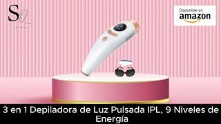 Depiladora laser: 3 en 1 Depiladora de Luz Pulsada IPL, 9 Nivel de Energía, Dispositivo Indoloro