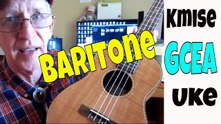 Baritone ukulele best buy:  Kmise mahogany okoume figured GCEA.