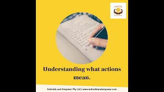 Understanding what actions mean