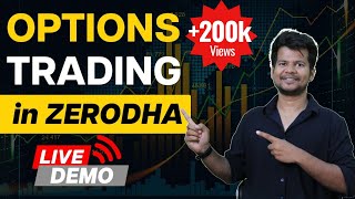How to Buy and Sell Options? Zerodha Kite (Demo) | Options Trading for Beginners | Trade Brains