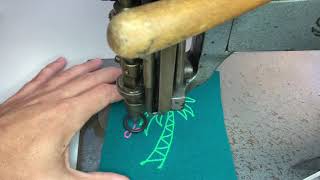 Freehand Script Lettering Chainstitch Embroidery