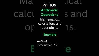 Python Arithmetic Operations #python #programming #coding #shorts #trending #fyp