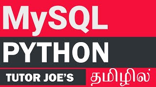 Insert Update Delete in Python With MySQL| MySQL Database Connectivity in Python Tamil