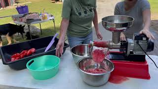 Making tomato sauce with the Fabio Leonardi Tomato Miller 2021