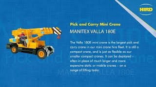 Manitex Valla 180E pick and carry mini crane from HIRD