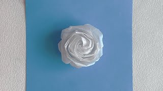 45. Origami sato rose /Super detailed tutorial佐藤玫瑰折纸，详细讲解教程，包你学会