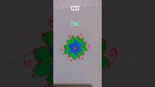 7 dots easy rangoli design/small rangoli/rangoli by ranjitha