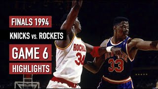 NBA Finals 1994. Game 6 New York Knicks vs Houston Rockets Full Game Highlights Olajuwon vs Ewing HD
