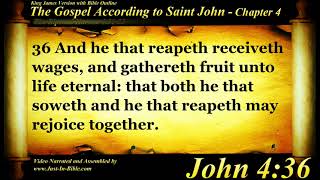 The Gospel of John Chapter 4 - Bible Book #43 - The Holy Bible KJV Read Along Audio/Video/Text