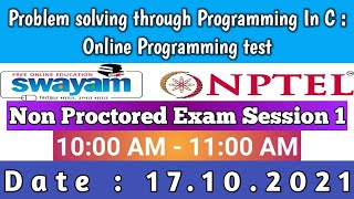 Problem solving through Programming In C : Online Programming test - Session 1