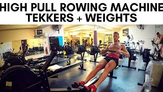 HIGH PULL ROWING MACHINE TECHNIQUE ERG THOUGHTS + WEIGHTS | VLOG 79