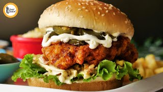 Nashville Hot Chicken Burger Recipe By Food Fusion