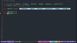 Vimscript Tutorial: List ( sorting )