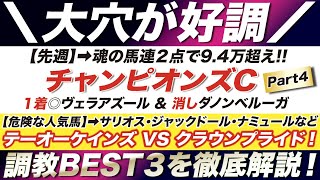 チャンピオンズカップ 2022【予想】最終追い切り速報！まさかの馬がランクイン？！テーオーケインズ VS クラウンプライド！調教BEST３を徹底解説！